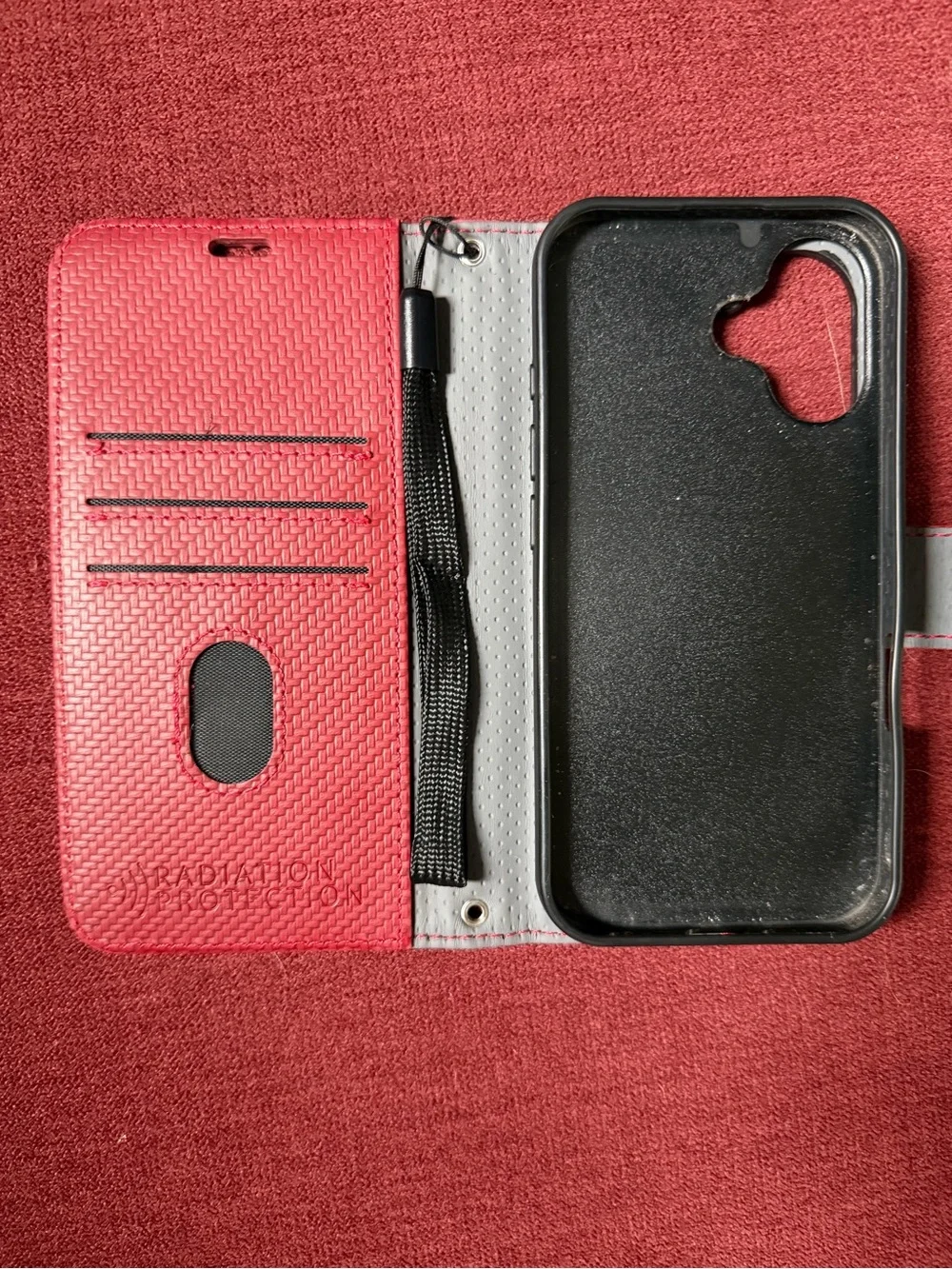 SafeSleeve detachable for iPhone 16 w Wrist Strap; Anti radiation RFID blocking